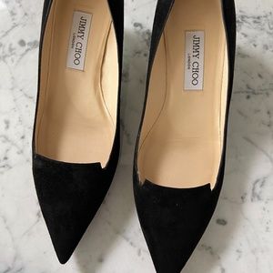 Jimmy Choo black suede kitten heel Allure pump